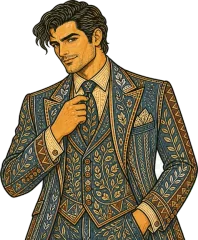Patterned-Jacket Portrait Better Call Saul card template